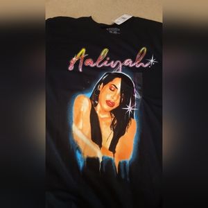 EPC men women unisex t shirt black cotton Aaliyah 2 2X